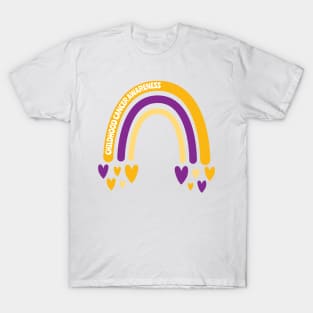 Childhood Cancer Awareness Rainbow T-Shirt